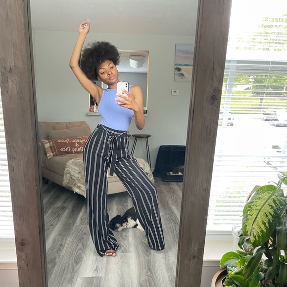 Black And White Flare Pants - Picture 14 of 15